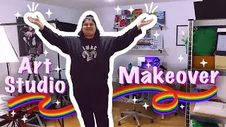 🎨2023 Art Studio Makeover//Painting, Building, Organizing//Bright, Cozy & Functional Studio Setup🎨
