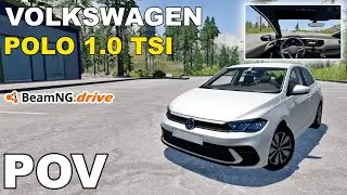 Volkswagen Polo 1.0 TSI 2025 - Do jeitinho que as locadoras gostam | Test Drive BeamNG Drive | 4K