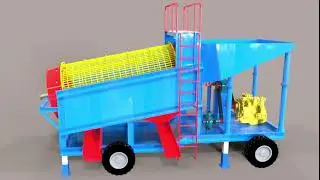 Gold Trommel Screen for Gold Washing with Sluice box and Centrifugal Concentrator