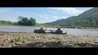 Enjoying the river and watching the cows at Wapocoma Campground in Romney, Wv. 