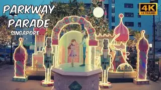 Parkway Parade | Christmas Decor | Singapore Shopping Mall Tour | Dec 2021 [4K]