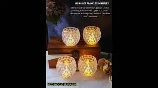 LED Light Round Crystal Flameless Candle, pack of 2 (price 1250)