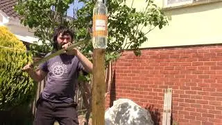 Test cutting with two swords and a spear, one of which broke!
