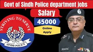 Sindh police jobs 2021 Apply online