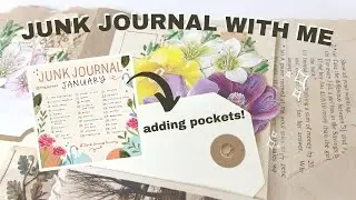 Junk Journal With Me | Making postcard pockets | #JunkJournalJanuary
