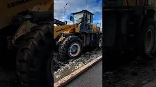 peeling asphalt layer#shorts #excavator #satisfying #working