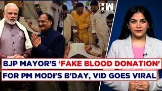 Watch: BJP Mayor Vinod Agarwal 'Fakes Blood Donation' On PM Modi's Bday Celebration | Moradabad