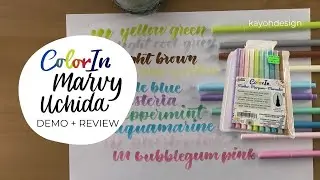 Marvy Uchida ColorIn Markers DEMO + REVIEW | Art Supply Review || kayohdesign