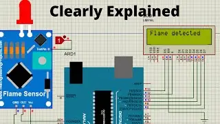 15.Arduino Programming | How to use Flame Sensor with Arduino in Proteus