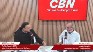CBNVale: Felicio Ramuth (vice-governador), Cel. PM Luiz Fernando (1&deg;BMPI) e Karla Clarinda