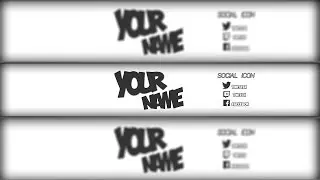 FREE Youtube banner template#66 | Photoshop + Tutorial
