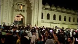 Muslim people during A protests against Esrail at lucknow in UP