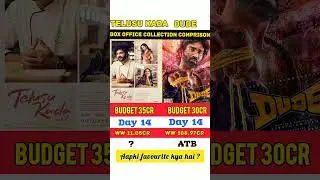 Dude Vs Telusu Kada 🔥🤯 Box Office Collection Comparison💥😱 #viral #shorts #ytshorts #movie #dude