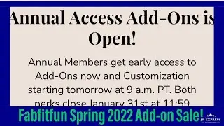 FabFitFun Spring 2022 Add On Sale!!