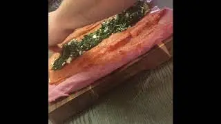 #pork loin stuffed #feta cheese #spinach
