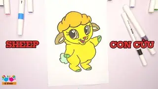 KIDS COLORING- COLORING THE SHEEP , T&Ocirc; M&Agrave;U CON CỪU