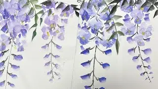 藤の花やタケノコの描き方How to draw wisteria flowers and bamboo shootsほのぼの一筆画17🥰2025
