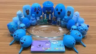 Special Series #6 BLUE Satisfying Slime | Mixing Random Things into Clear Slime | Slime Mixing