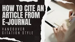 How to Cite an Article from Electronic Journal