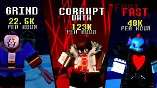 BEST WAYS TO GRIND CORRUPT DATA!!   | Undertale Timeline Corruption TD | Roblox