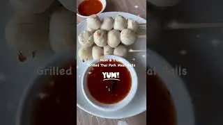 Yummy Grilled Thai Pork Meat Balls #food #yummy #shorts
