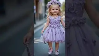 ✨Sweet little runway show💜👶#babyfashion #babyrunway #ytshorts #trendingshorts #aifashionshow #foryou