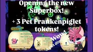 Opening the NEW Superbox! + 3 Pet Frankenpiglet Tokens! (Animal Jam Play Wild)