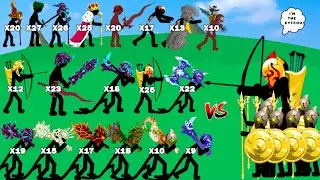 Spearton Gold And Archer Gold Vs All Skins Units Army | New Update - Stick War Legacy