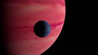 Alien planet with exomoon