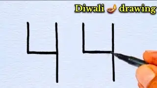 Easy Diwali Drawing | Festival Drawing | Diwali ki drawing/Number Drawing