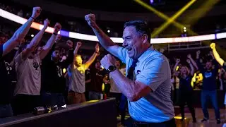 K-State Head Coach Jerome Tang Dances W/ Fans After Snapping Losing Streak