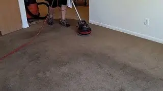 Oreck Orbiter 550MC Bonnet Cleaning Bad Stains From Carpet