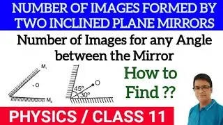 Number of Images formed by two inclined plane Mirror||Object is placed between both the mirrors