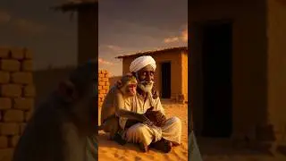 The farmer and the monkey build a house in the desert but the house is destroyed in a flood 😭 #ai