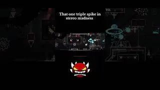 The triple spike in stereo madness be like #geometrydash #gd #gdupdate #stereomadness #shorts