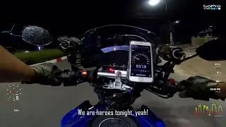 Suzuki GSX S150 moto vlog #14 - Gopro hero 6 Night Sample Video Lightvspy