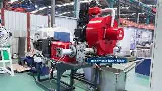 Continuous Production! Melt Pump+ Laser Auto-Filter System for Recycling Plastic rPP rHDPE Scrap