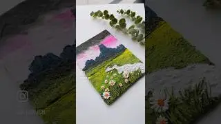 Painting with air dry clay #airdryclay #clayart #diycrafts #diy #diyideas #clayvideos #landscape