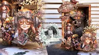Playing Between Worlds | Altered Box tutorial by @ScrapbookingCecilia