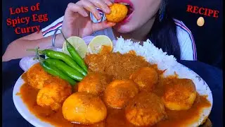 Cooking And Eating Spicy Egg Curry With Rice || Egg Curry Rice Eating Show || Foodie JD