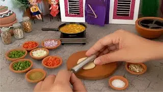 Miniature Dhaba Style Chana Dal Recipe +Chapati | Mini Cooking | Tiny Kitchen Food | Mini Handi Roti