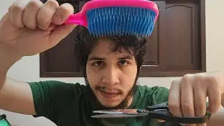 ASMR ROLEPLAY - cabeleireiro INICIANTE cortando o seu cabelo! (*extremamente relaxante*)