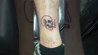Small Skull Tattoo #blacktrad #blacktraditional #traditional #boldwillhold