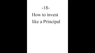 How to invest like a principal April 11 2020