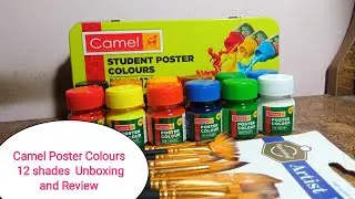 Camel poster colour 12 shades unboxing and review