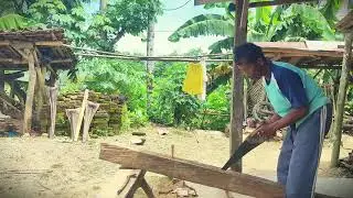 Traditional Craft: Hand-Sawing Timber for Furniture _FarmersLife _Shorts