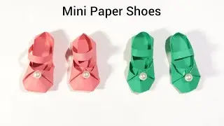 How to make a mini paper shoes / DIY Paper School Crafts / Very Good Ideas Paper Craft-Origami Shoes