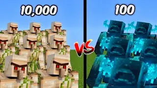 10,000 Golems vs 100 Warden In Minecraft