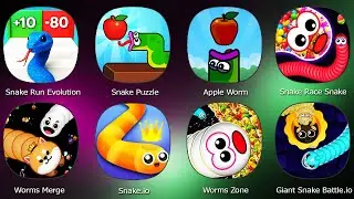 Snake Run Evolution,Snake Puzzle,Apple Worm,Worms Merge,Snake io,Worms Zone,Snake Race Snake Game