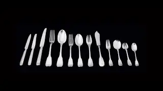 Savary - 277pc. Antique French Sterling Silver Flatware Set, 26 Serving Pieces, 1890s